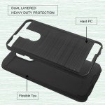 Wholesale LG Stylo 4 / Stylus 4 Armor Hybrid Case (Black)